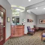 from patient area